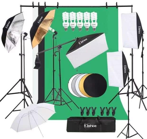 Photography Lighting And Backdrop Kits - Kit de iluminação fotográfica, caixa de