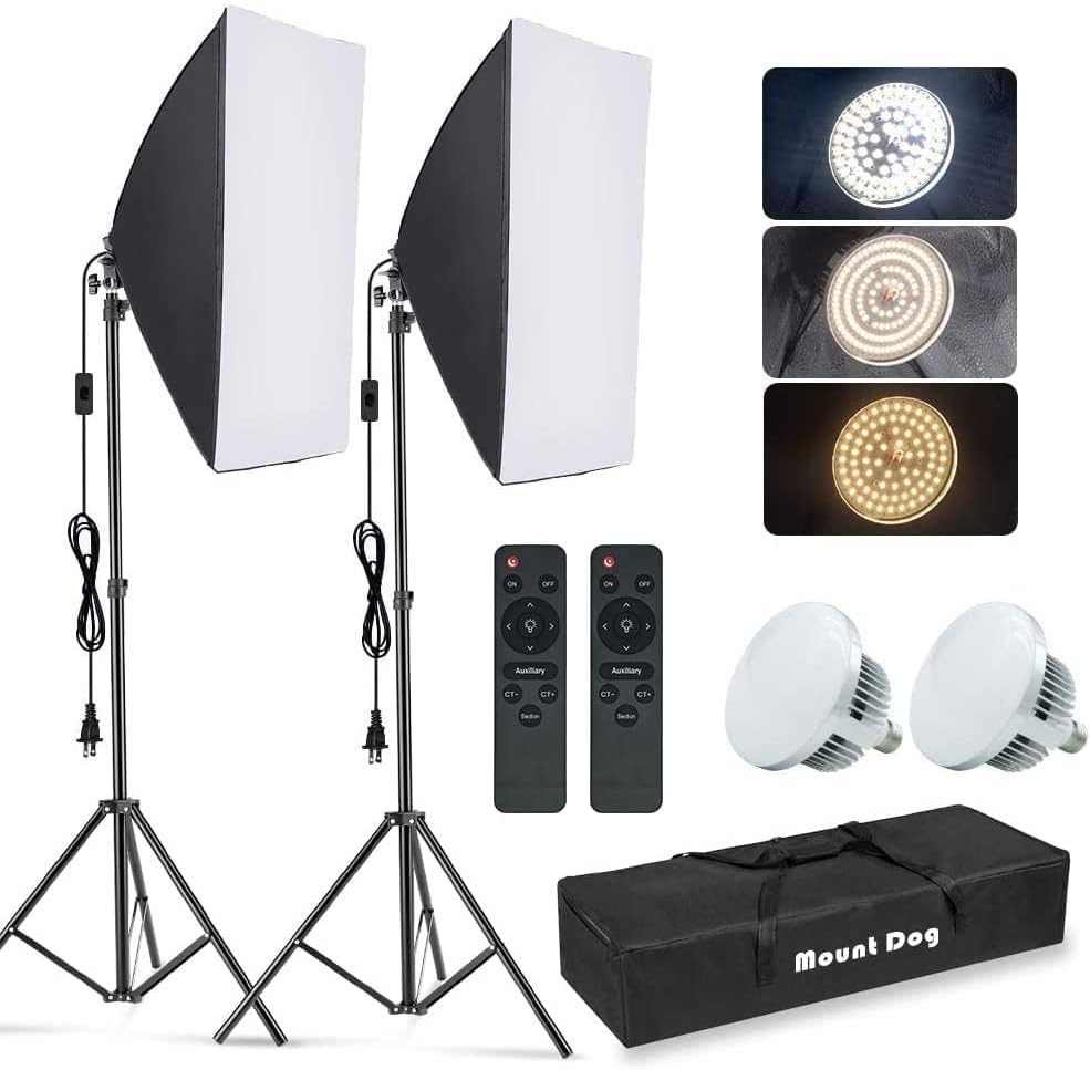 Photography Lighting Set Up - Kit de Iluminação Softbox para Fotografia,