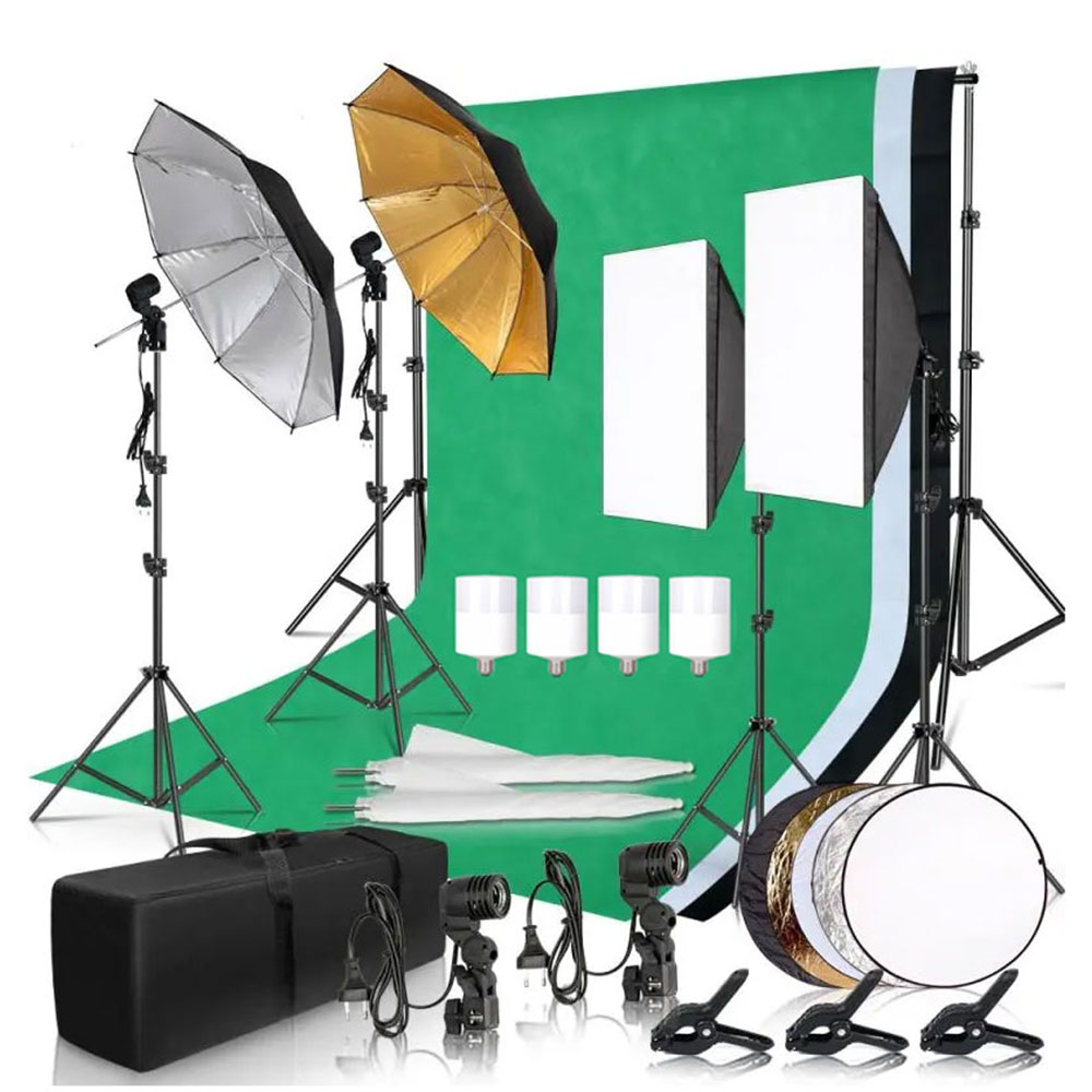 Photography Lighting And Backdrop Kits - Kit de Iluminação para Estúdio Fotográfico