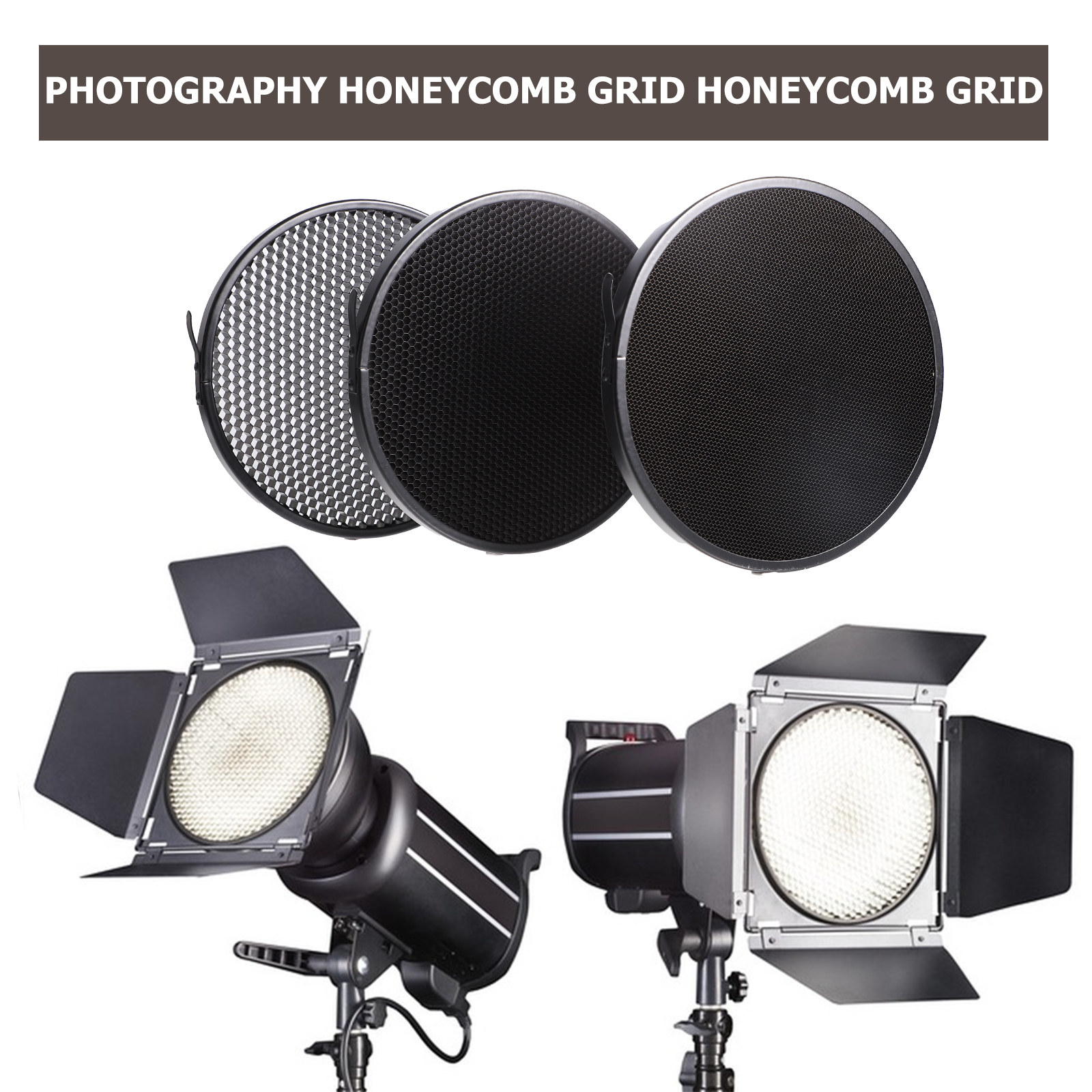 Photography Lighting Direction - 1 Conjunto de Grelha Colmeia para