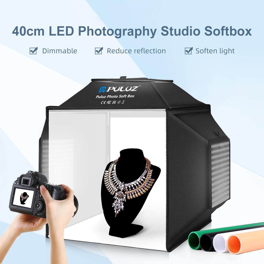 Puluz 40cm dobrável 72w 5500k  - Photography Lighting And Backdrop Kits avaliação e preço