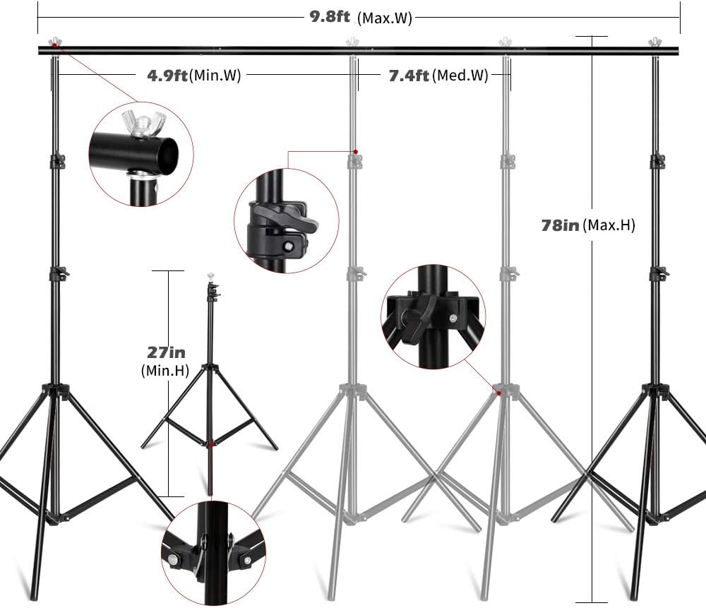 Kit de iluminação fotográfica, - Photography Lighting And Backdrop Kits avaliação e preço