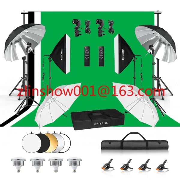 Equipamento de estúdio fotográ - Photography Lighting And Backdrop Kits avaliação e preço