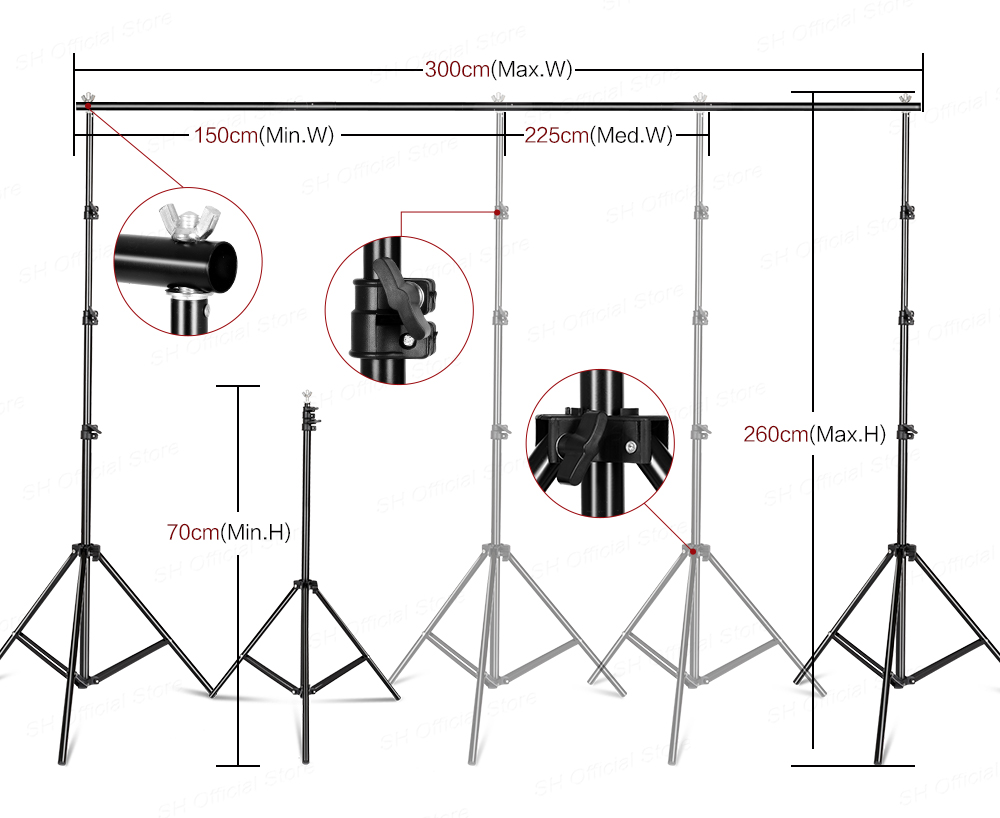Kit de Iluminação para Estúdio - Photography Lighting And Backdrop Kits avaliação e preço
