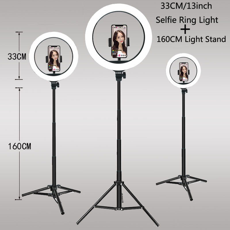 26 33cm luzes de vídeo luz reg - Photography Lighting Set Up avaliação e preço